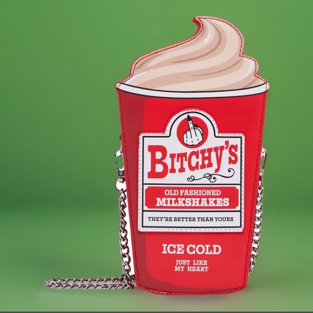Cold Cream Cross Body Bag—Red Milkshake Themed Crossbody Bag
